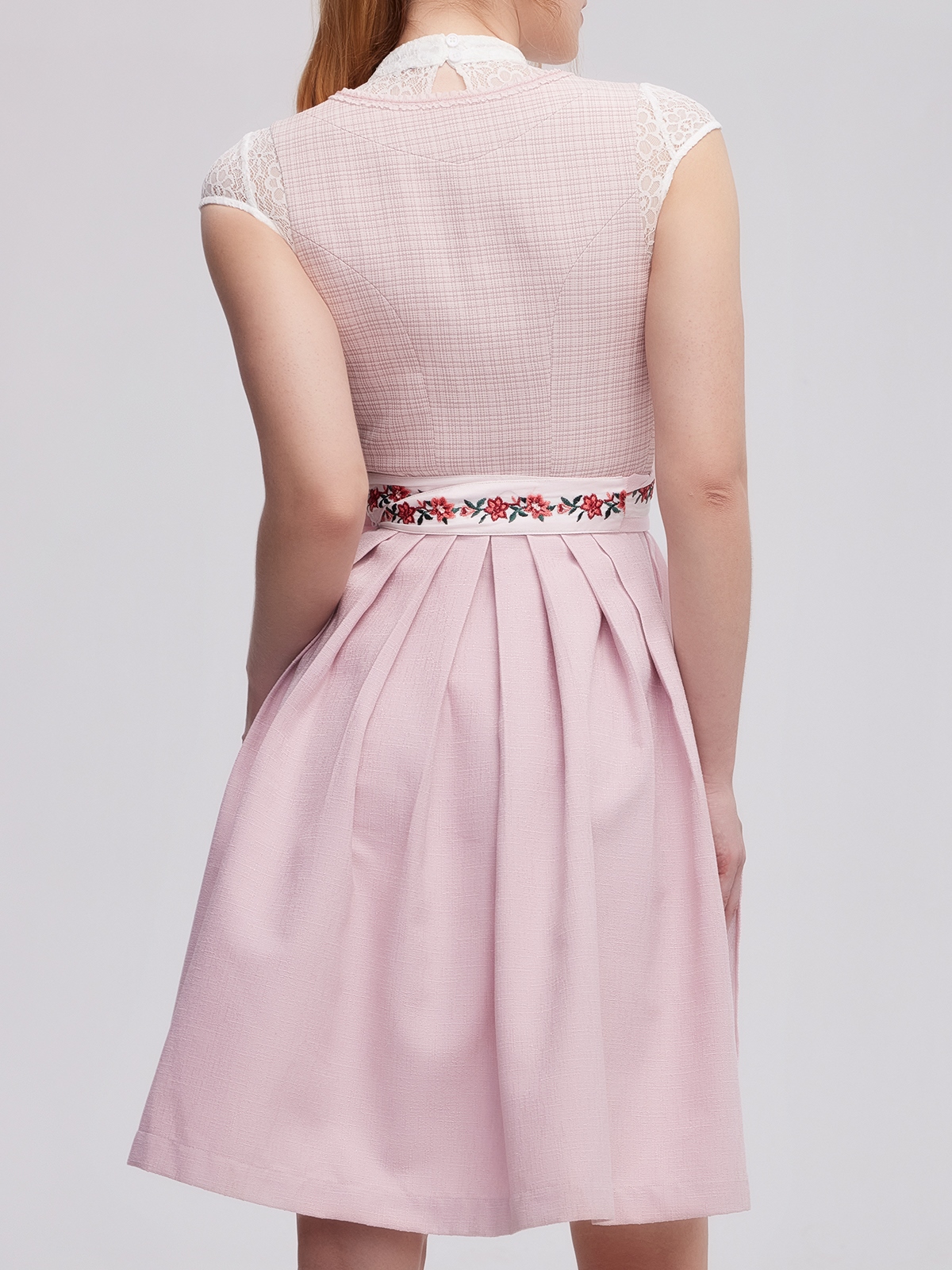 Moderne Dirndl-Kleider in Rosa mit taillierter Passform