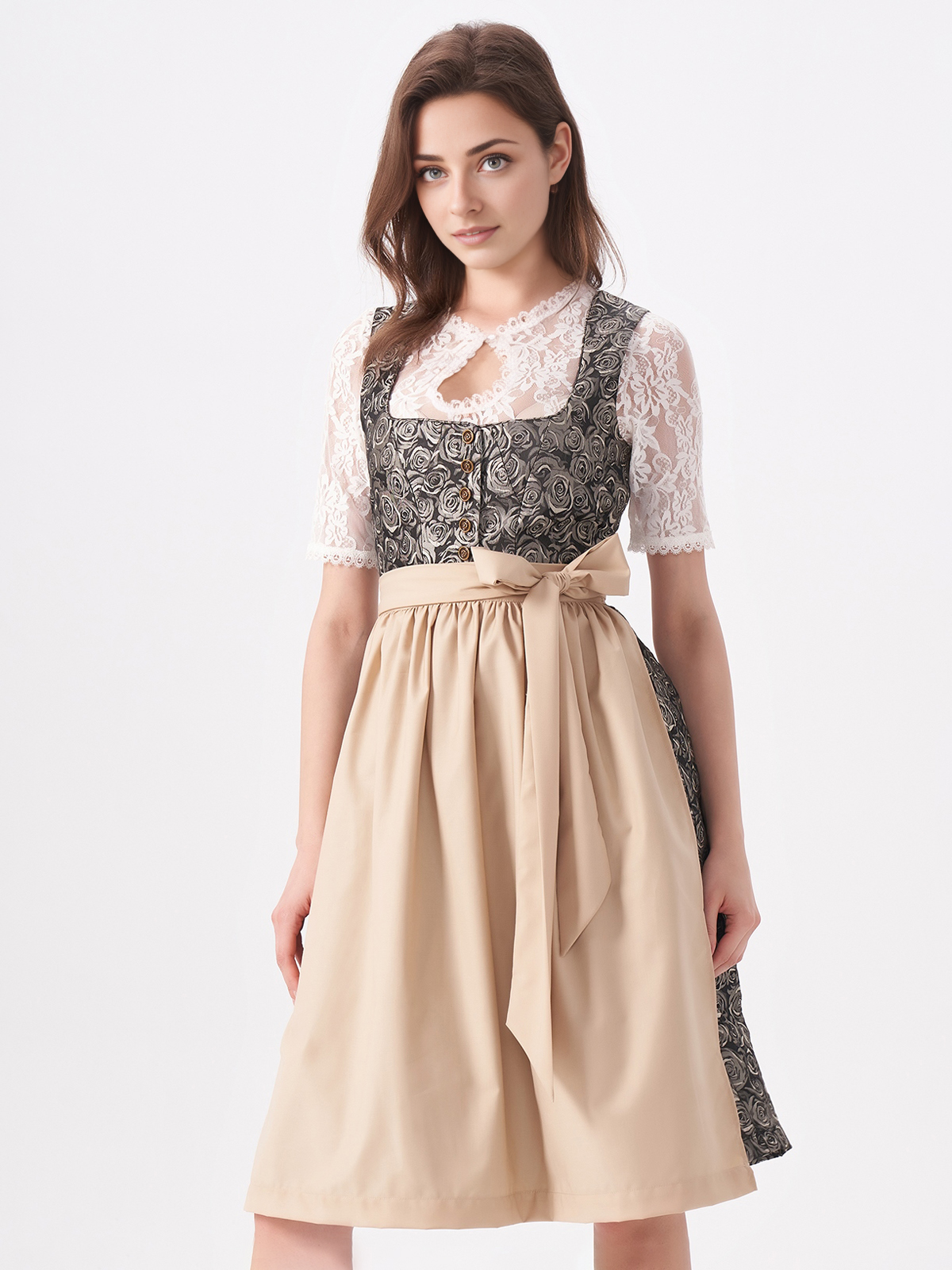 Modernes Dirndl in Gelb – perfekt für urbane Stylings