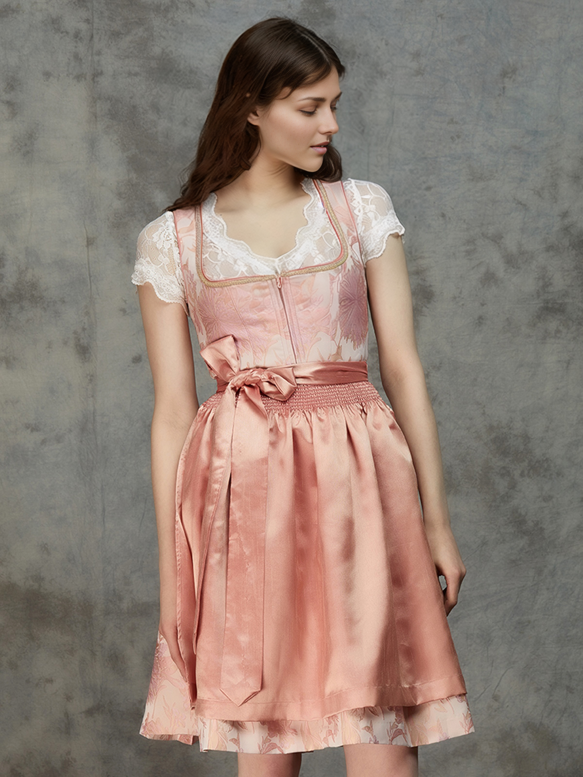 Dunkelgrünes Dirndl Samt in eleganter Ausführung