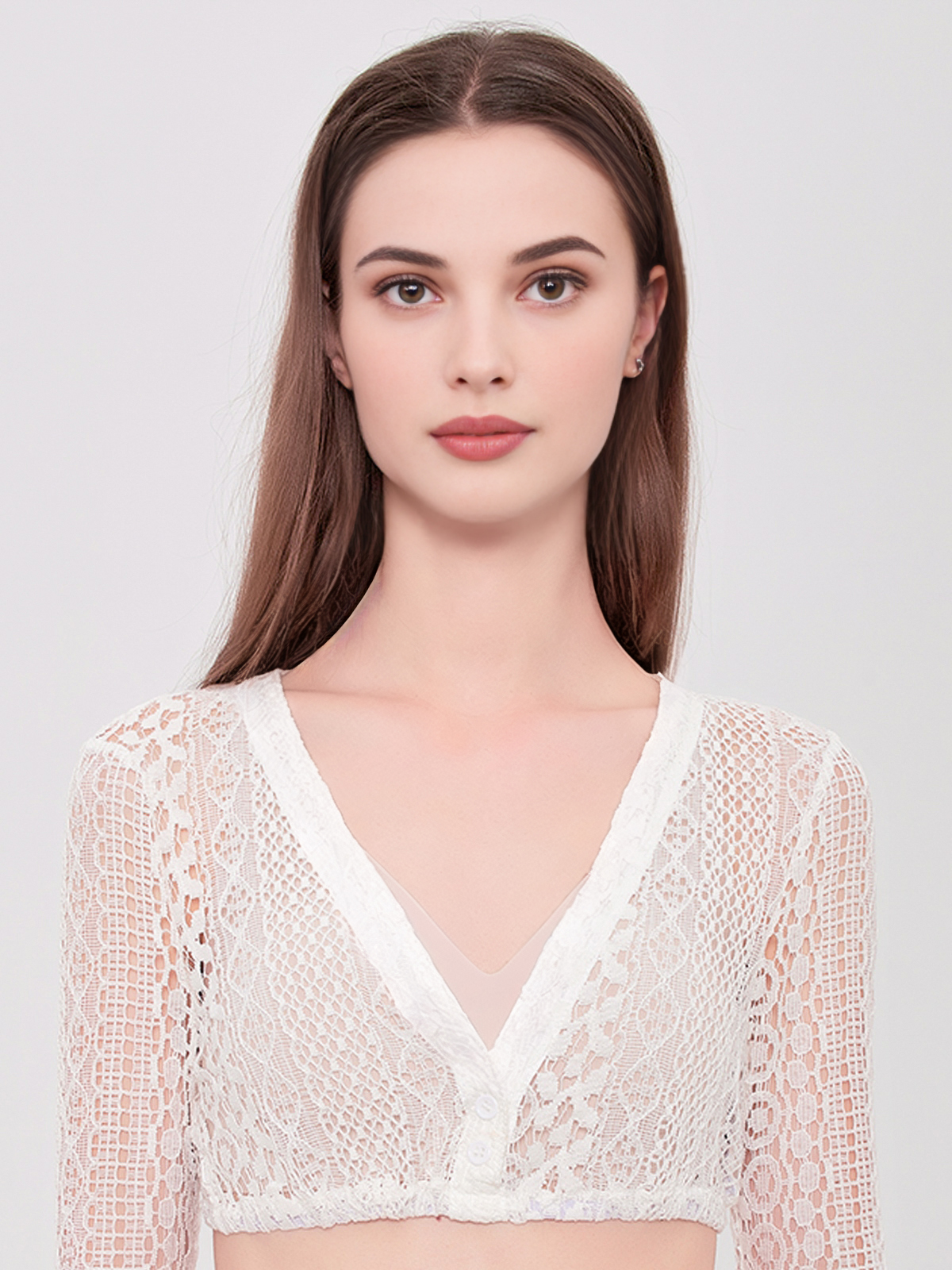 Dirndl Bluse in Weiß