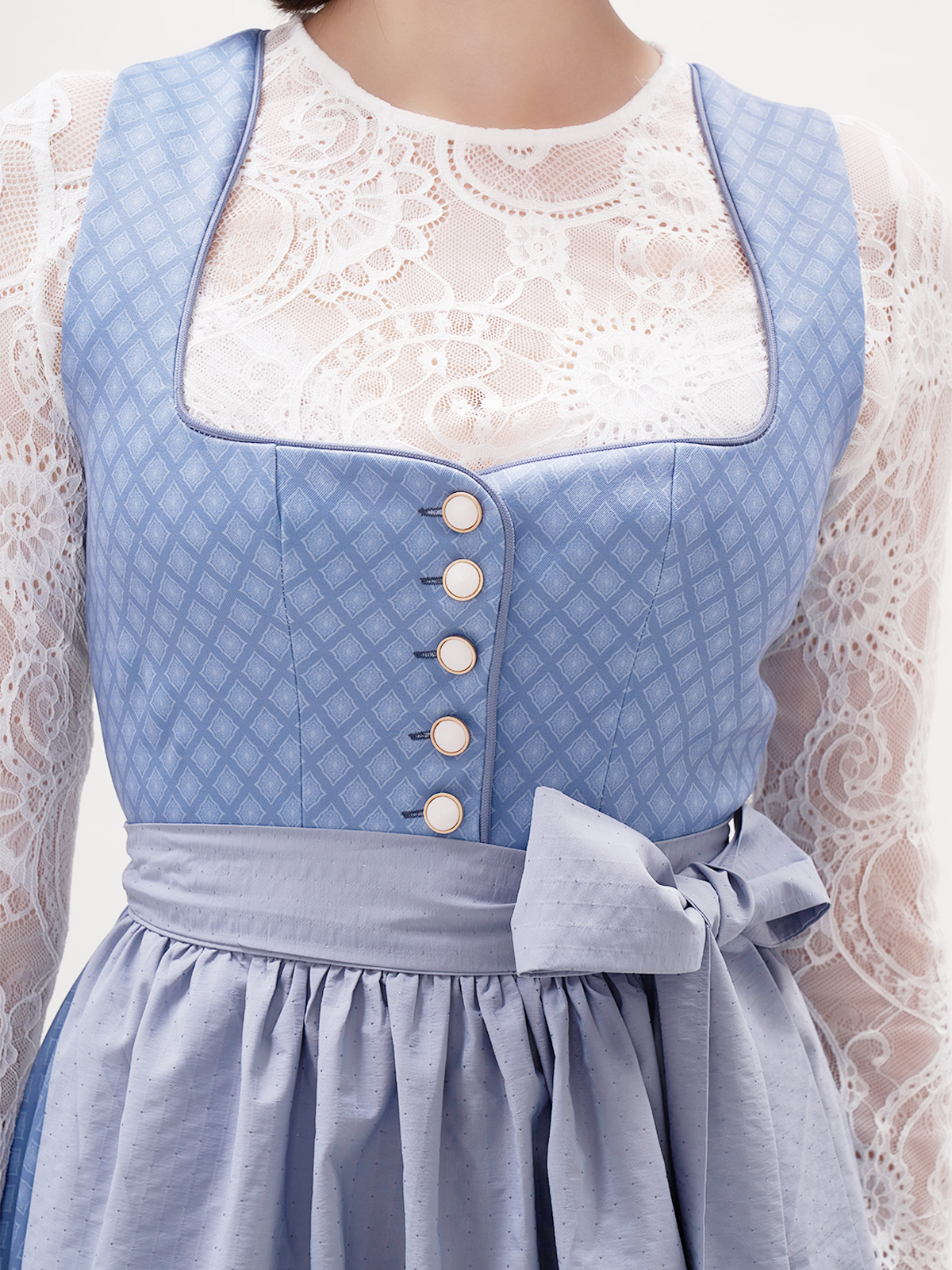 Dirndl mit Samt in Blau