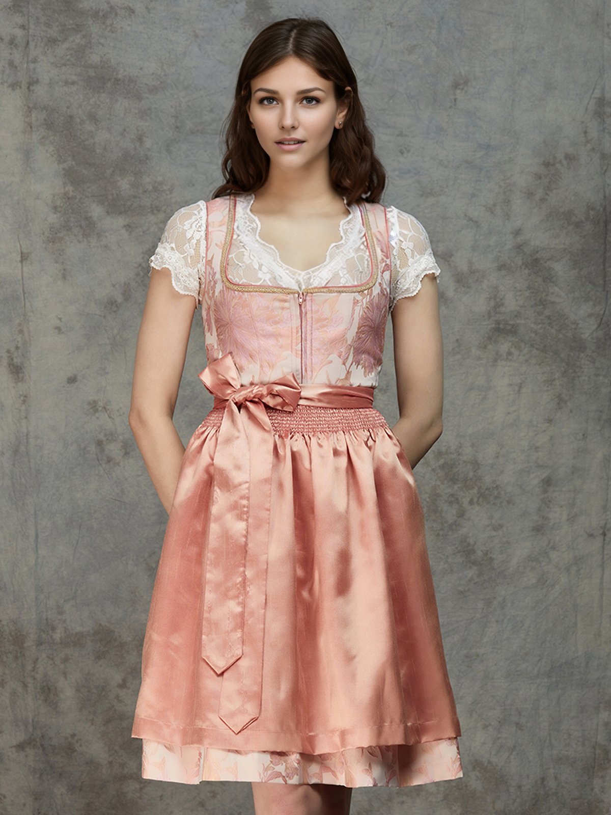 Dirndl in hellem Salbeigrün