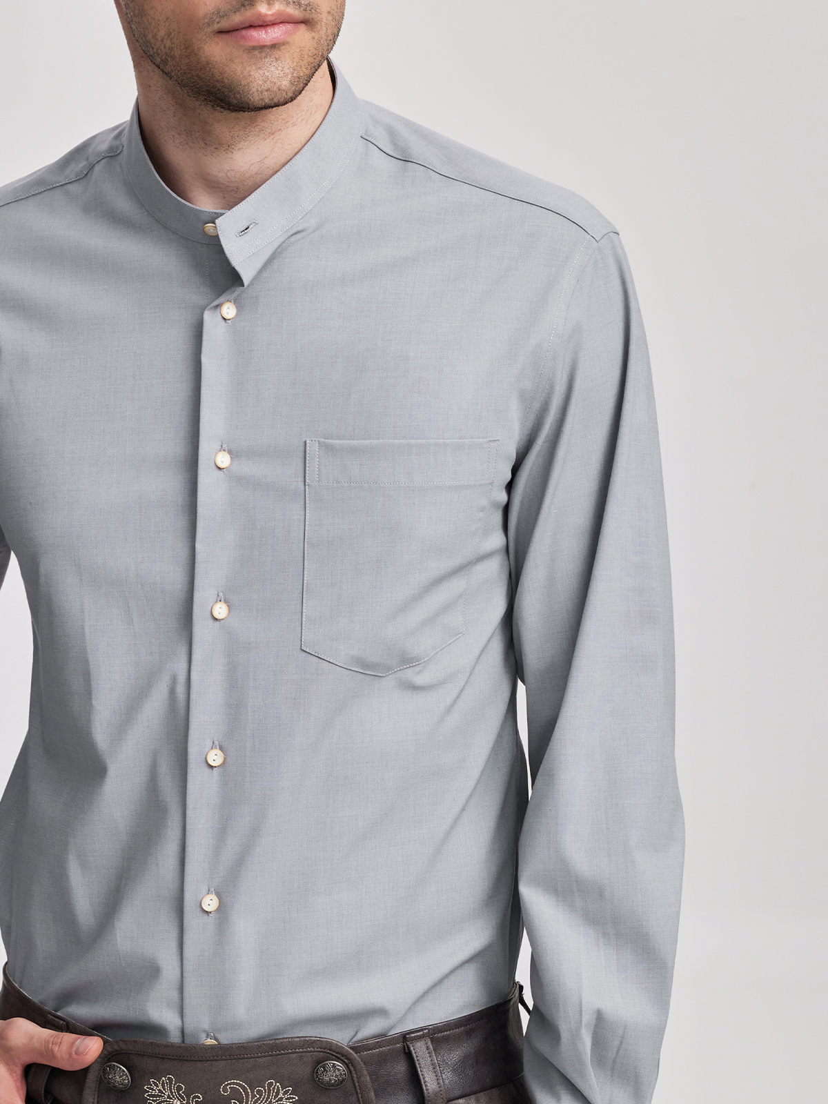 Dirndl Bluse in Grau